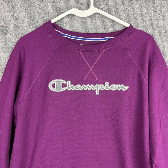 NEW Champion Women Venetian Purple Fleece Pullover Sweatshirt Size M - Picture 2 of 8